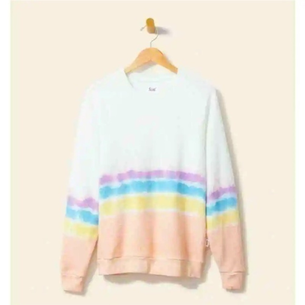 Feat Blanket Blend Pastel Rainbow Crewneck